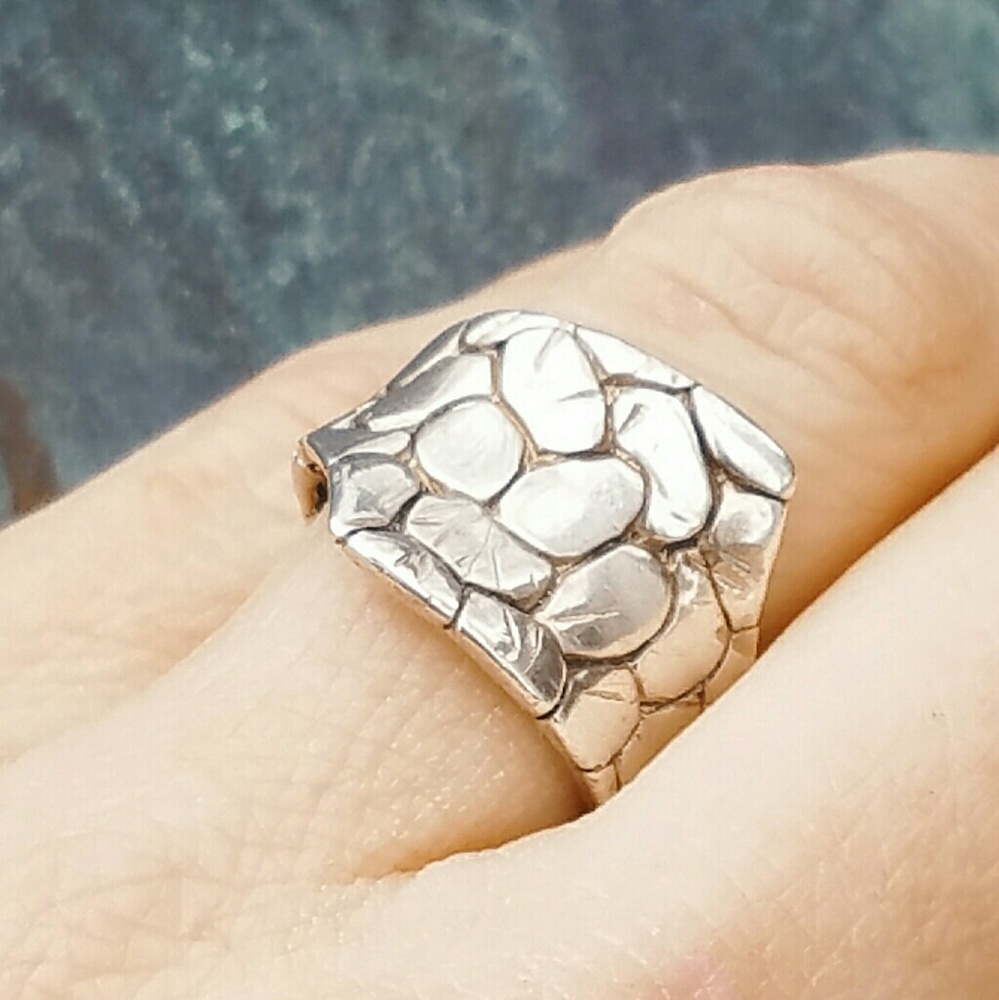 Vintage Sterling Silver Kali Cigar Band Ring- Size 5.75 - Picture 2 of 6